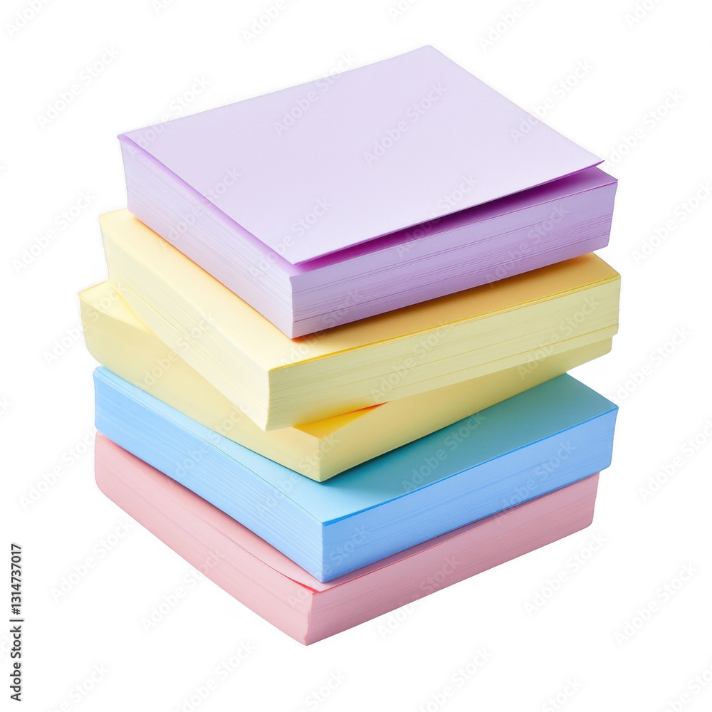 Colorful stack of sticky notes in pastel shades, ideal for office and school organization, creative projects, and reminders. Colorful stack of sticky notes in pastel shades, ideal for office and school organization, creative projects, and reminders.
