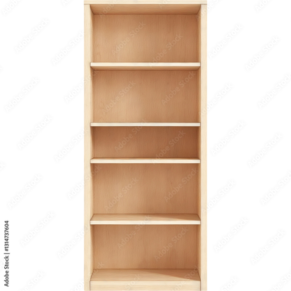 Simple Light Wood Bookshelf Four Shelves Simple Light Wood Bookshelf Four Shelves