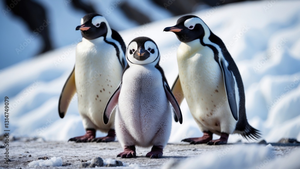 Obraz premium Penguin habitat at Snow Hill.