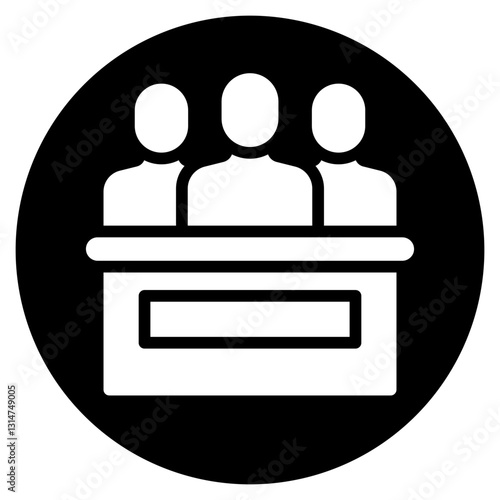 jury glyph icon