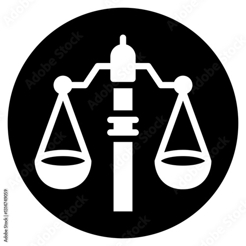 law scale glyph icon