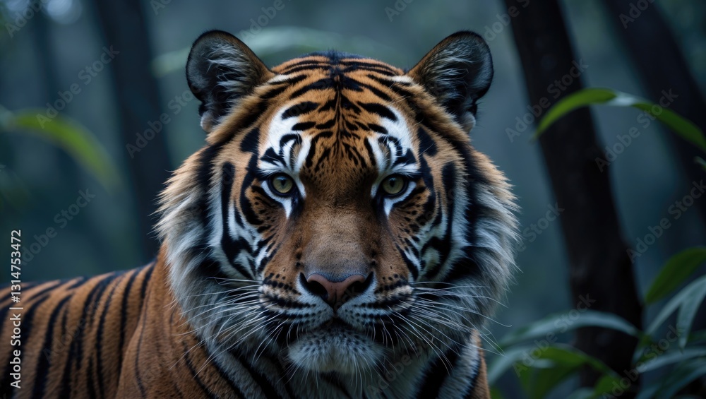 Fototapeta premium Close-up of a male Sumatran tiger.