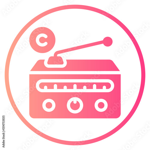 radio gradient icon