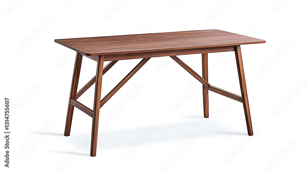 A wooden table with a brown top A wooden table with a brown top