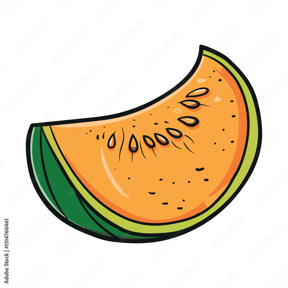 Fototapeta premium vector illustration of a melon