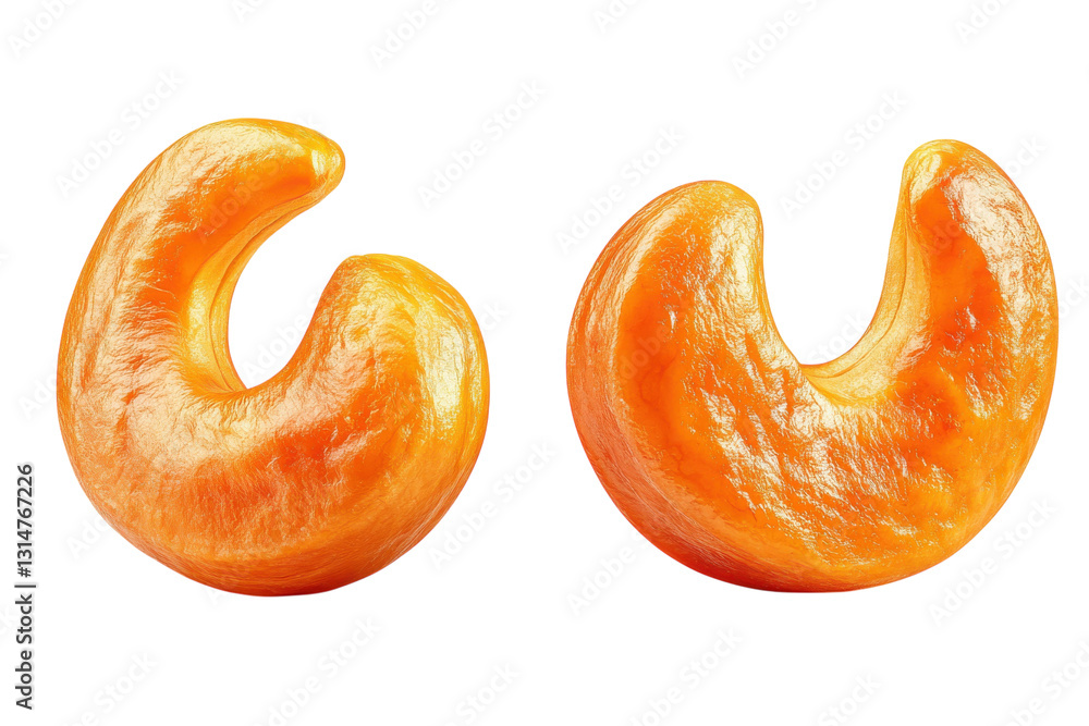 Raw cashew nut isolated on transparent background Raw cashew nut isolated on transparent background