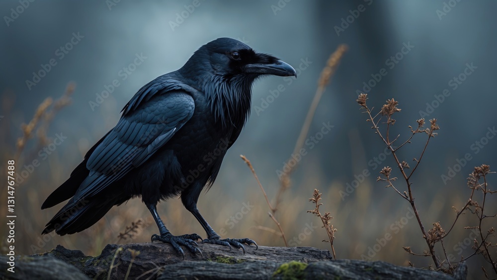 Common raven. Corvus corax. Common raven. Corvus corax.
