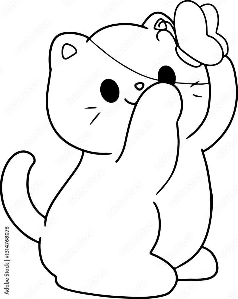 cat cartoon hand drawn cat cartoon hand drawn