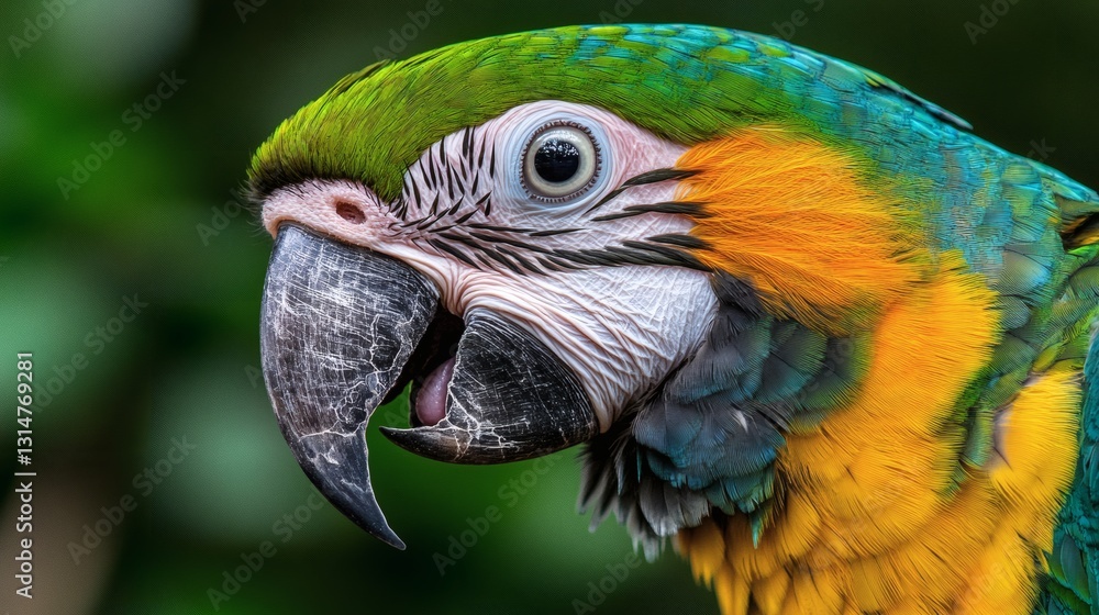 Fototapeta premium Hilarious Parrot With a Confused Head Tilt and the Most Expressive Look Ever