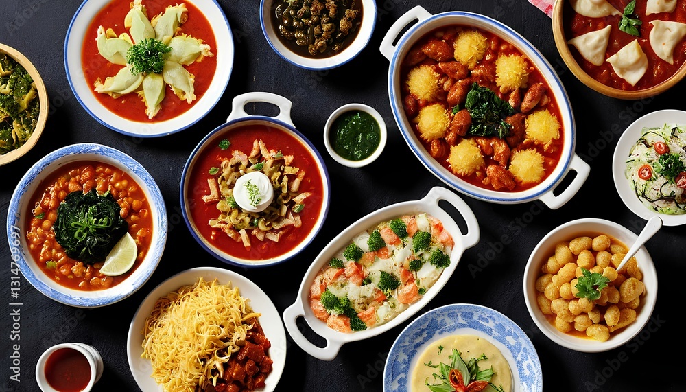 set of different food set of different food