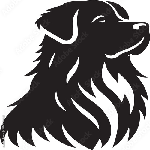 Wallpaper Mural vector, sioiated black silhoutte of adog collection Torontodigital.ca