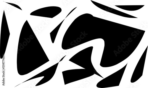 Abstract zebra pattern background. Vector illustration.. Seamless abstract pattern with chaotic wave ornament.