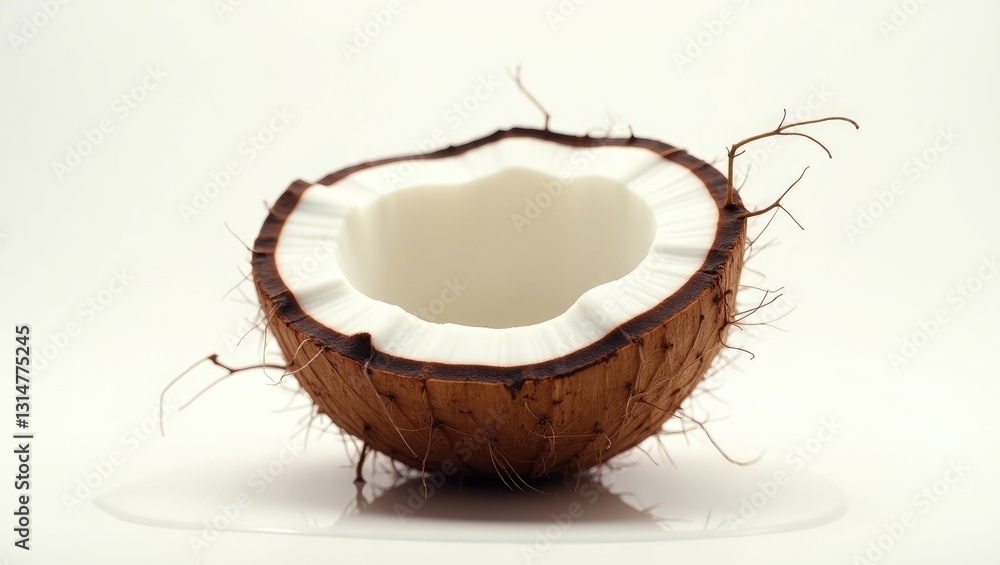 Coconut on a plain white background. Coconut on a plain white background.