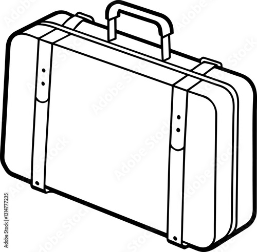 illustration of a suitcase outline vector illustration line art