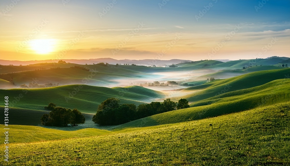 Fototapeta premium sunrise over the mountains