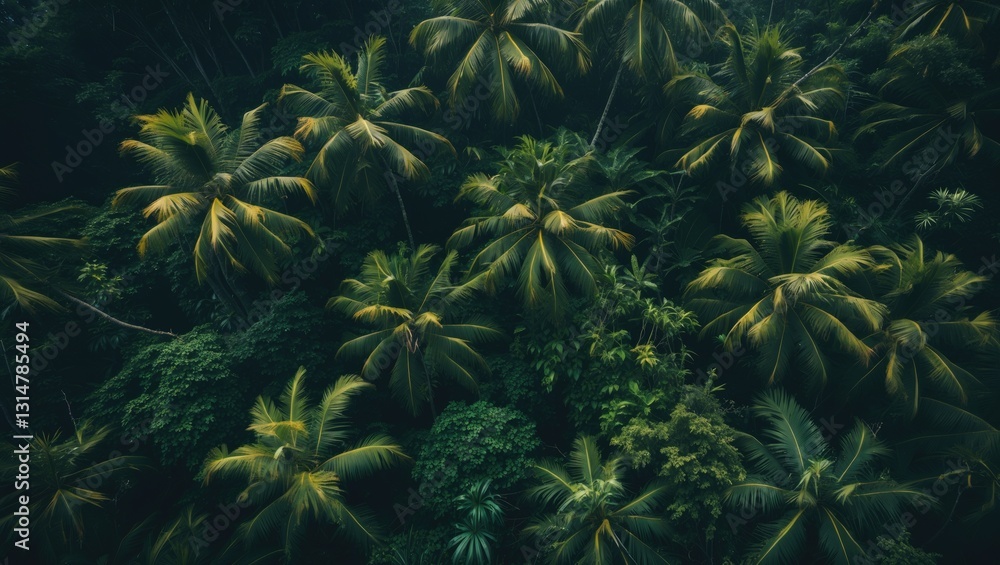 Fototapeta premium Aerial view of tropical jungle.