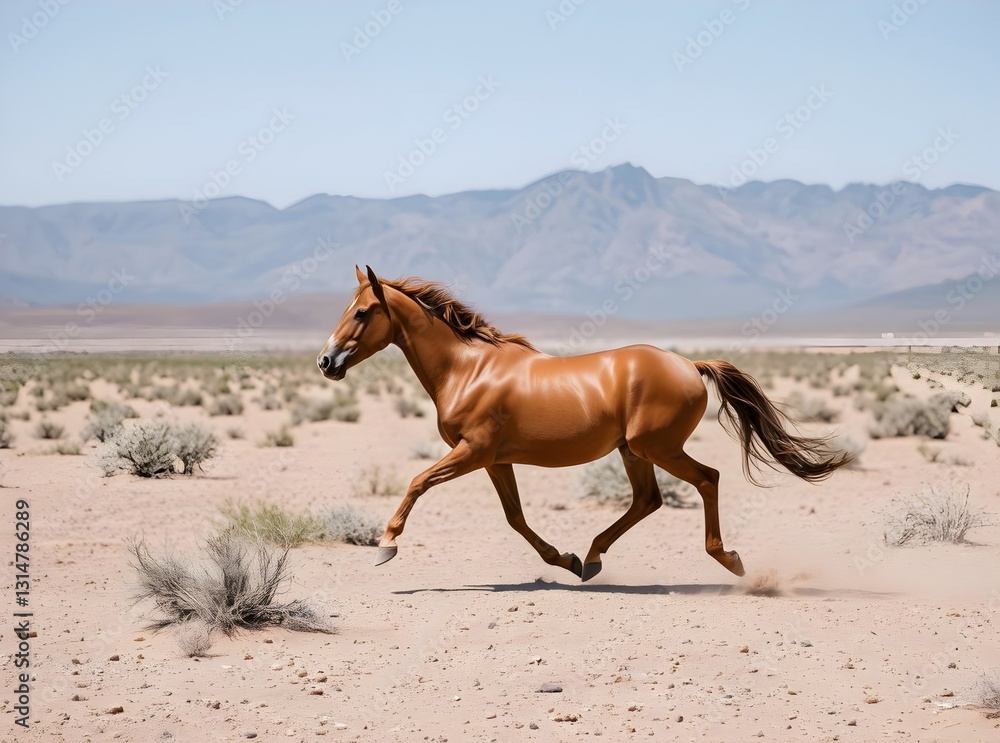 Wild Horses Running in the Dessert, Nature related image, Animal wild life image, wild life decoration, ai generated Wild Horses Running in the Dessert, Nature related image, Animal wild life image, wild life decoration, ai generated