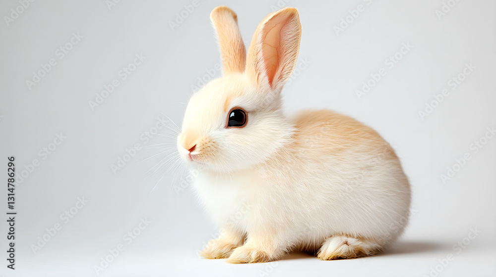 Obraz premium Cute White Rabbit