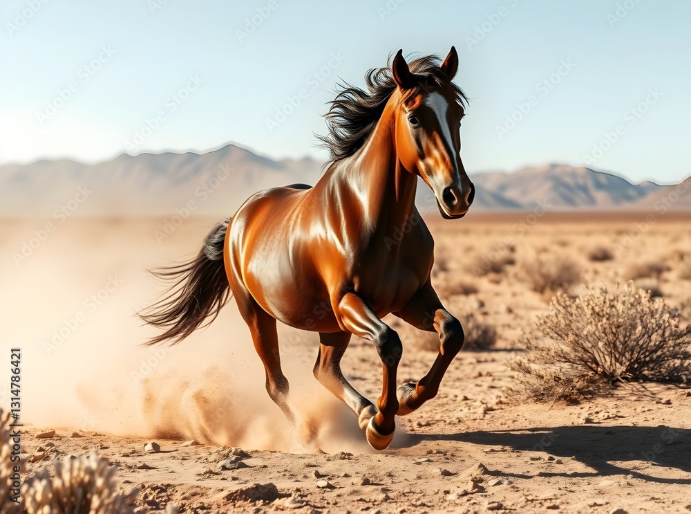 Wild Horses Running in the Dessert, Nature related image, Animal wild life image, wild life decoration, ai generated Wild Horses Running in the Dessert, Nature related image, Animal wild life image, wild life decoration, ai generated