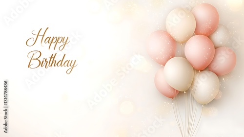 Celebrating a special day birthday balloons festive setting greeting card joyful atmosphere close-up view
