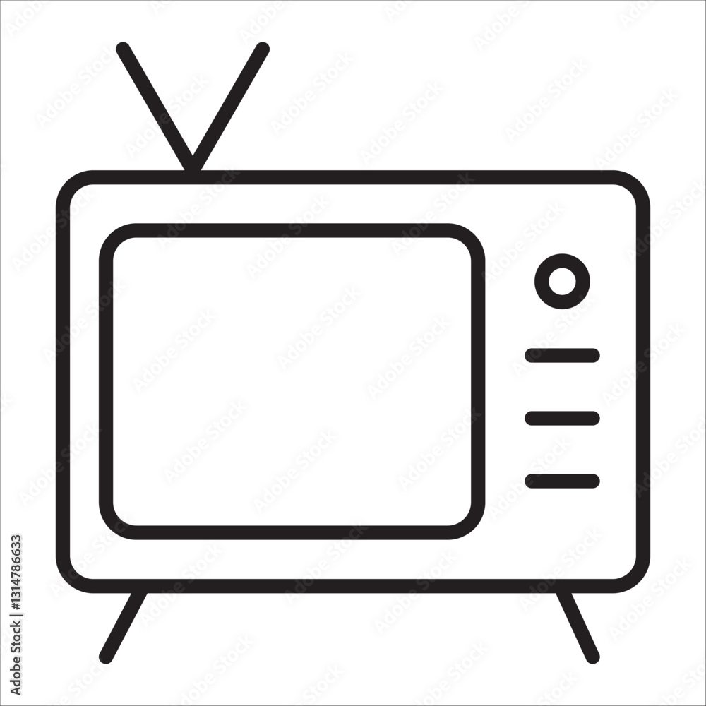 retro tv vector illustration retro tv vector illustration