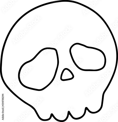 skull doodle