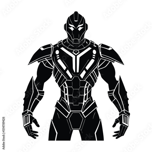 Exoskeleton Suit with Robotic Enhancements Silhouette