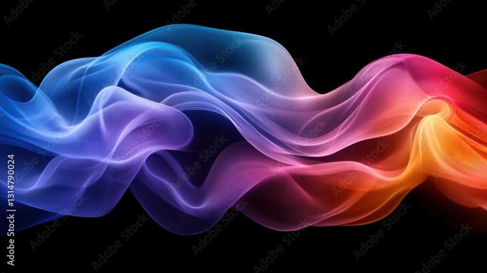 Obraz premium Abstract vibrant flowing colors (2)