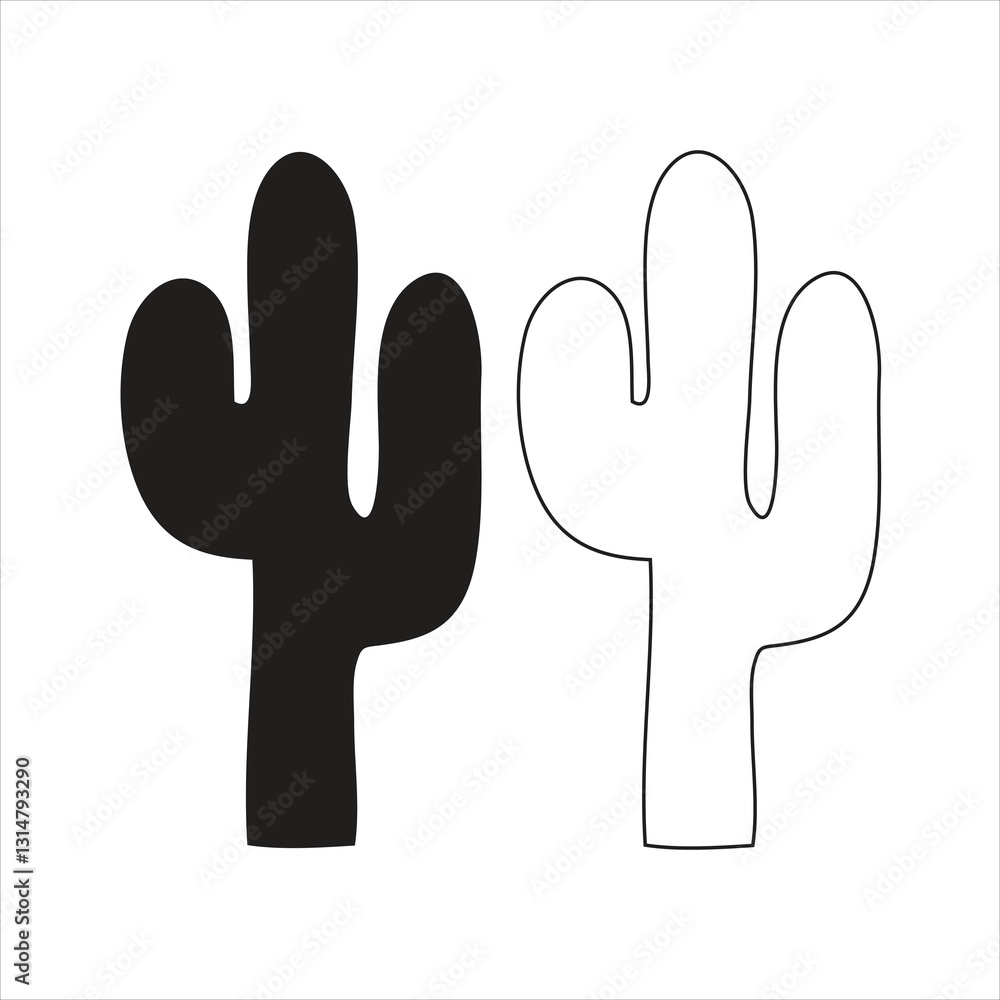 cactuses icon silhouette vector clipart cactuses icon silhouette vector clipart
