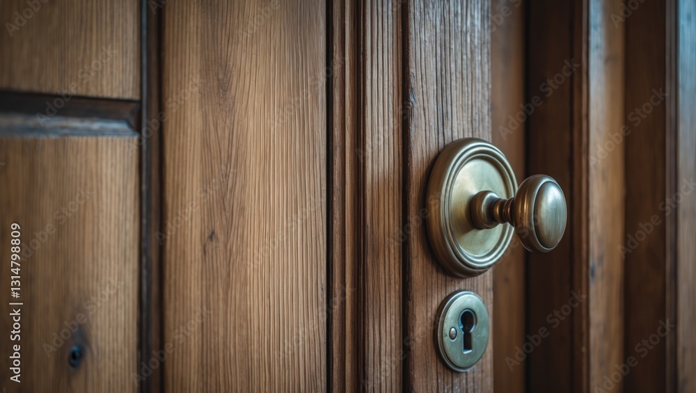 Fototapeta premium Old image name: Antique wooden door of the room