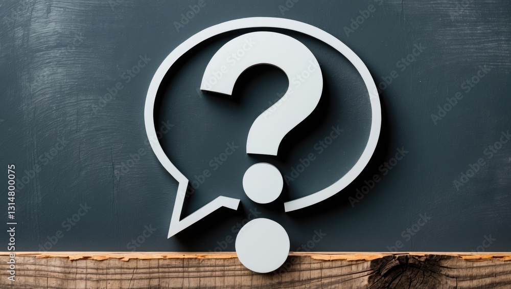 a question mark on the board. FAQ frequently asked questions, Answer and Brainstorming Ideas