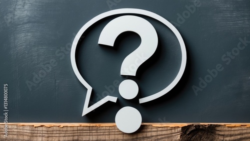 Obraz na płótnie a question mark on the board. FAQ frequently asked questions, Answer and Brainstorming Ideas w salonie