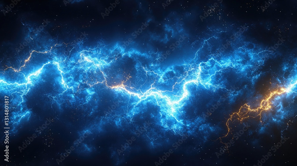 Fototapeta premium Three glowing blue electric frames are positioned side by side against a dark background.