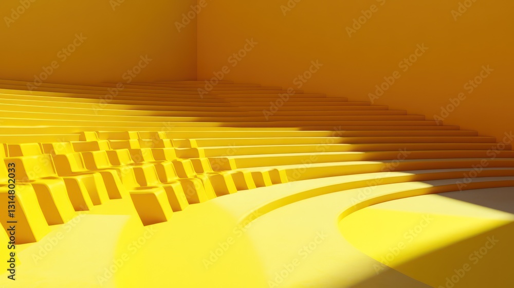Obraz premium Abstract Yellow Architecture Interior