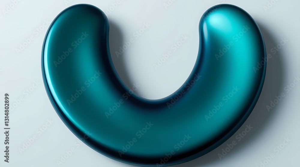 custom made wallpaper toronto digitalTeal Abstract Form: A smooth, curved shape in a vibrant teal hue. This abstract form evokes a sense of fluidity, movement, and mystery, with its smooth.