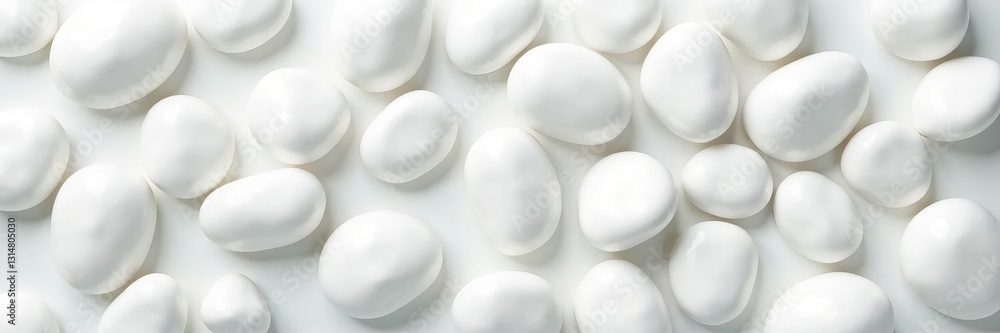 Background of smooth white pebbles, clean and elegant, natural, texture, design Background of smooth white pebbles, clean and elegant, natural, texture, design