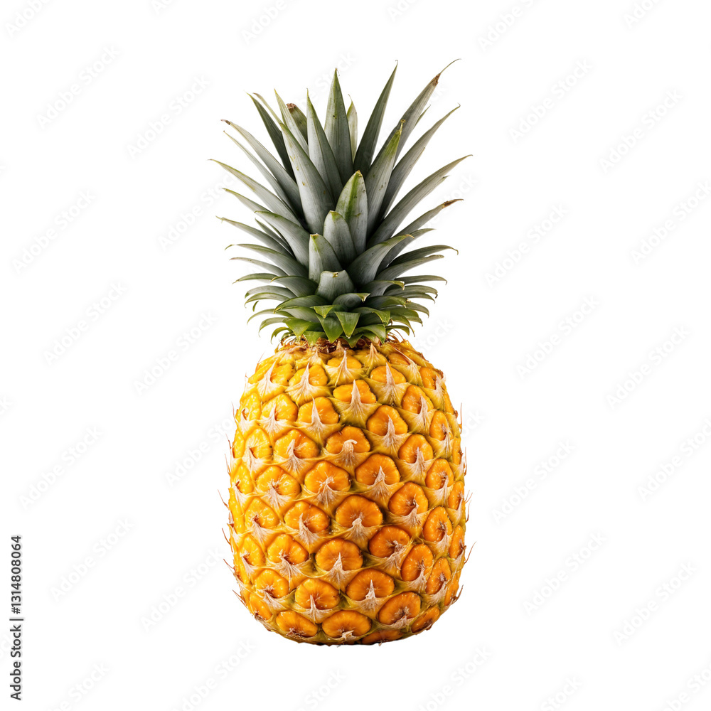 Fototapeta premium Pineapple fruit isolated on transparent background