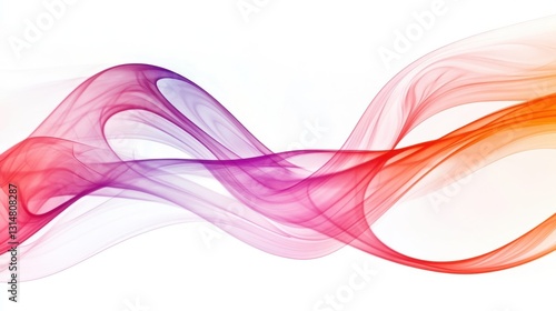 Abstract image displaying flowing ribbons of different colors gracefully