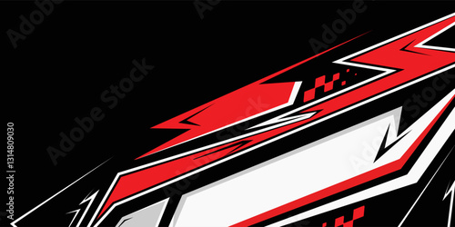 A vector graphic depicting abstract stripe racing designs suitable for vehicle decal wraps, race cars, rally vehicles