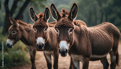 Donkeys in wildlife reserve