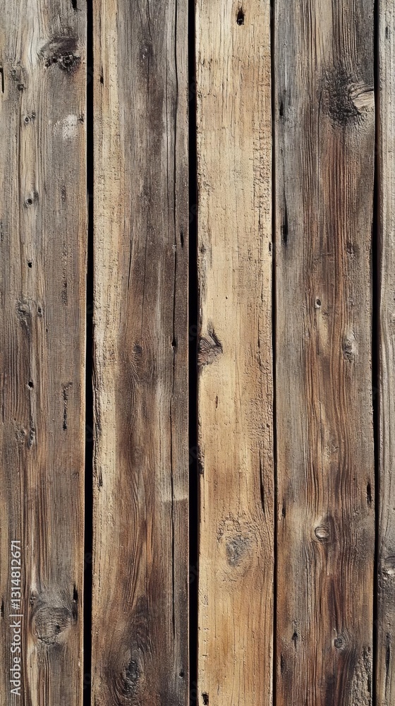 Naklejka premium Rustic Weathered Wooden Planks: A Textured Background Image