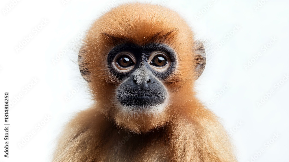 brown monkey isolated on white background. brown monkey isolated on white background.