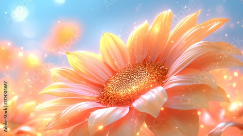 Close-up of a golden sunflower 