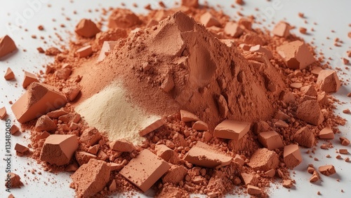 Wallpaper Mural Crushed face powder bronzer, isolated powder on background. Torontodigital.ca