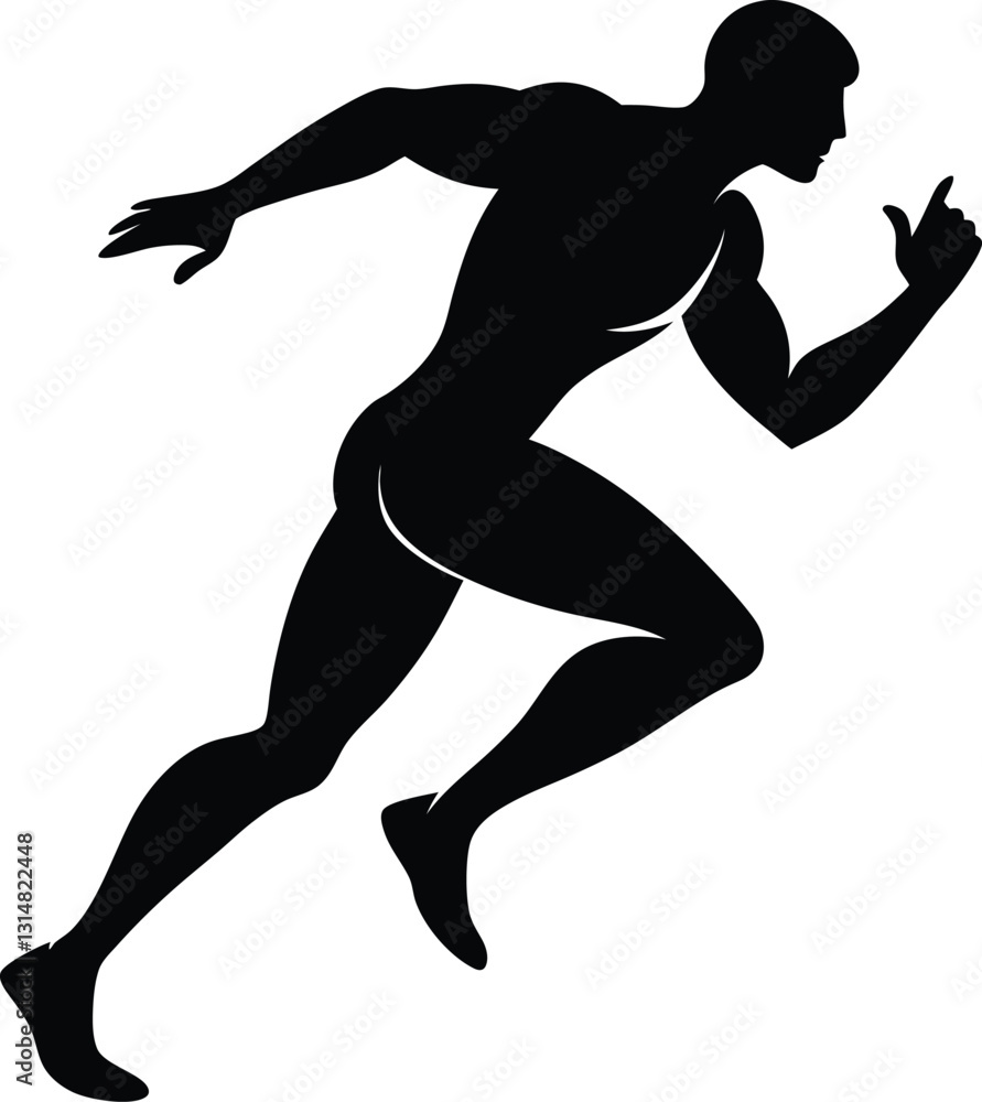 Running Men Silhouette Vector File Running Men Silhouette Vector File
