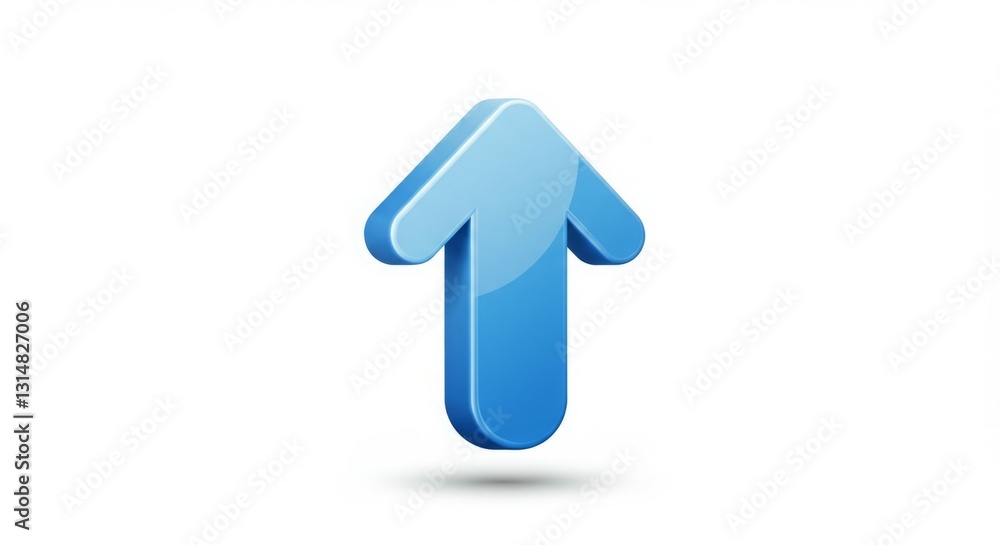 3D Blue Up Arrow. Progress, growth concept. 3D Blue Up Arrow. Progress, growth concept.