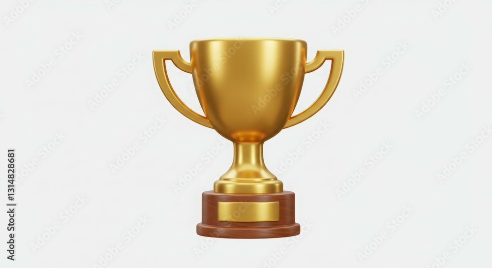 A gleaming golden trophy stands ready for its winner. Success is within reach! A gleaming golden trophy stands ready for its winner. Success is within reach!