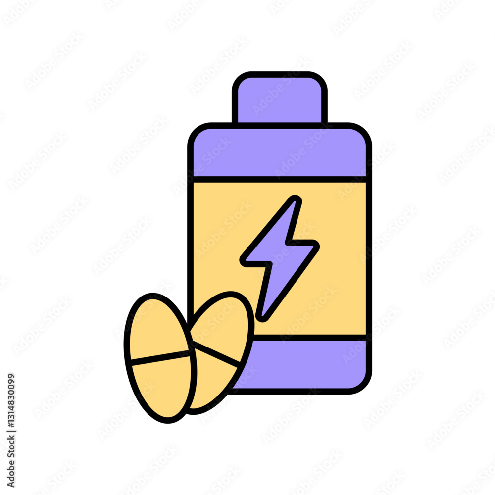 Fototapeta premium Icon a vitamin, isolated against a clean background.