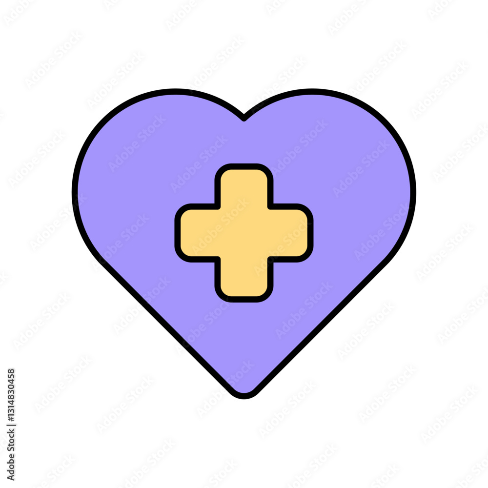 Icon a health, isolated against a clean background. Icon a health, isolated against a clean background.