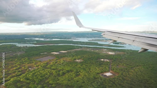 Flight over historic Pearl Harbor and surrounding landscapes in 4k slow motion 60fps